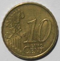 Лот: 7563386. Фото: 2. 10 евроцентов 1999 год. Франция. Монеты