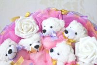 Лот: 3716124. Фото: 2. Букет из игрушек "Ванильное небо... Цветы, букеты