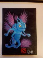 Лот: 3846501. Фото: 2. Картина маслом Dota 2 Puck. Изобразительное искусство