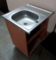 Лот: 6869242. Фото: 2. Кухонная мойка + шкафчик, Б/У... Кухонная мебель