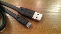 Лот: 25431343. Фото: 2. Кабель плоский USB-microUSB Remax... Аксессуары