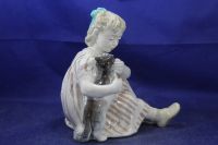 Лот: 22993057. Фото: 5. Раритет Девочка с кошкой фарфоровая...