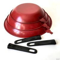 Лот: 13342455. Фото: 5. 🍳 Набор из 3 сковород с антипригарным...