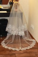 Лот: 6156291. Фото: 5. Фата свадебная. Айвори и белая...