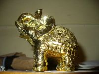 Лот: 14845393. Фото: 3. Новая золотая фигурка слона. Сувениры, подарки