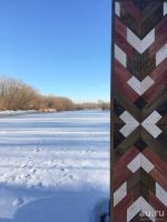 Лот: 12829107. Фото: 3. Панно из дерева, мозаика, геометрический... Домашний быт