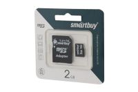 Лот: 16630113. Фото: 2. Карта памяти MicroSD 2 GB SmartBuy. Носители информации