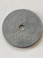 Лот: 25117990. Фото: 3. 25 сантимов 1943 г. Бельгия. Цинк... Коллекционирование, моделизм