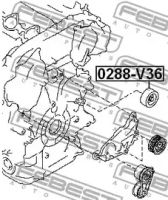 Лот: 25870572. Фото: 2. Ролик обводной комплект FEBEST... Автозапчасти
