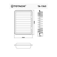 Лот: 20924857. Фото: 2. Фильтр воздушный TA-1343 TOTACHI... Автозапчасти
