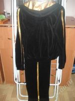 Лот: 672308. Фото: 3. Спортивный велюровый костюм черный... Одежда, обувь, галантерея