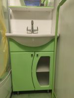 Лот: 18035691. Фото: 2. Тумба+раковина+шкафчик с зеркалом. Мебель