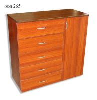 Лот: 1255369. Фото: 3. Комод Баян 5 ящ венге дуб (код... Мебель