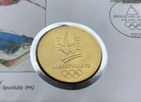 Лот: 24300650. Фото: 3. Жетон Медаль Альбервиль Олимпийские... Коллекционирование, моделизм