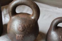 Лот: 4157033. Фото: 2. Гири чугунные-5шт. Антиквариат