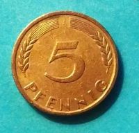 Лот: 20773027. Фото: 2. Германия (ФРГ) 5 пфеннингов 1950... Монеты