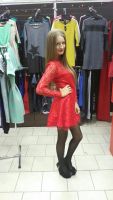 Лот: 6635124. Фото: 3. Платье женское, верх гипюр, юбка... Одежда, обувь, галантерея