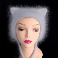 Лот: 24654348. Фото: 3. Коточепчик, чепчик с ушками из... Одежда, обувь, галантерея