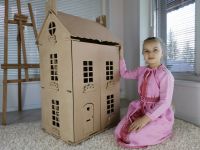 Лот: 13666230. Фото: 2. Кукольный домик из дерева "Большой... Творчество