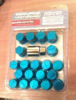 Лот: 6456756. Фото: 2. Гайки для дисков Rays,синие. Автохимия, масла, тюнинг