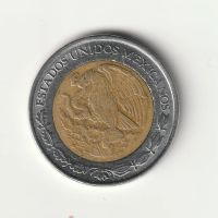 Лот: 16357413. Фото: 2. Мексика 1 песо 2008 Биметалл. Монеты