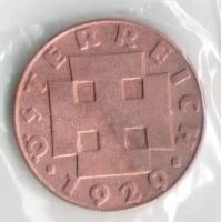 Лот: 14389177. Фото: 2. Австрия 2 гроша 1929 (к3-6). Монеты