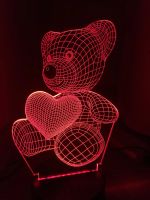 Лот: 11066325. Фото: 4. 3d ночник с сенсорным датчиком