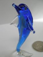 Лот: 11473562. Фото: 2. Фигурка стеклянная Дельфин Цветное... Коллекционирование, моделизм