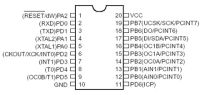 Лот: 3332063. Фото: 2. ATtiny2313 8 битный AVR микроконтроллер... Радиодетали  (электронные компоненты)