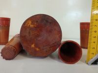 Лот: 19117333. Фото: 2. Кувшин стопочки набор дерево ссср. Антиквариат