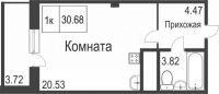 Лот: 11426416. Фото: 6. Продам 1-комн. кв. 30.85 кв.м...