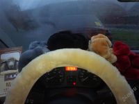 Лот: 2177851. Фото: 3. Меховая оплетка на руль золотистого... Авто, мото, водный транспорт