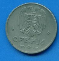 Лот: 9404409. Фото: 2. Сербия 2 динара 1942 (43). Монеты