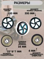 Лот: 25709218. Фото: 3. Колесо для самоката 200/40/28... Красноярск