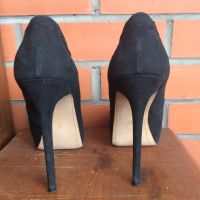 Лот: 8309184. Фото: 2. Туфли черные замша размер 37. Женская обувь