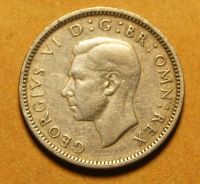 Лот: 9801271. Фото: 2. Великобритания 6 пенсов 1945 Серебро... Монеты