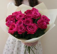 Лот: 25679521. Фото: 2. Букет из 15 роз 50 см. Цветы, букеты