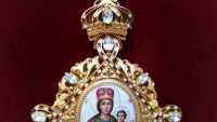 Лот: 11476898. Фото: 4. редкая архиерейская панагия икона...