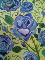 Лот: 7564636. Фото: 2. Картина Сад Синих роз. Изобразительное искусство