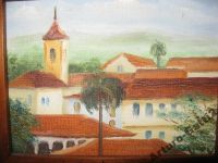 Лот: 5970018. Фото: 2. Горный пейзаж масло холст Kar... Картины, панно