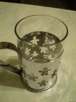 Лот: 13074649. Фото: 3. Подстаканник со стаканом. Нержавейка... Домашний быт