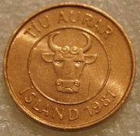 Лот: 10942776. Фото: 2. 10 эйре 1981 Исландия Кальмар. Монеты