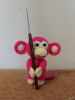 Лот: 13691469. Фото: 3. Обезьяна, амигуруми-брелок. Дети растут