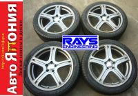 Лот: 4114930. Фото: 3. Диски Rays TRD R17 5x100 вместе... Авто, мото, водный транспорт