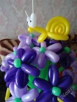 Лот: 1684299. Фото: 2. Букет из воздушных шаров"Сиреневый... Сувениры, подарки