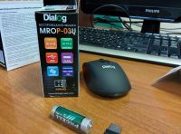 Лот: 5431516. Фото: 2. Мышь беспроводная Dialog MROP-03UB... Периферия