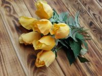 Лот: 14562767. Фото: 2. Розы желтые Реалистичные декоративные... Цветы, букеты