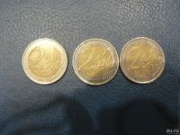 Лот: 8549986. Фото: 2. 2 евро . 3 шт. разные. Монеты
