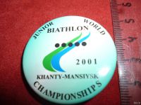 Лот: 12828149. Фото: 3. Значок Junior World Biathlon 2001... Коллекционирование, моделизм