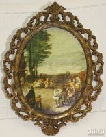 Лот: 16156160. Фото: 3. Рамка с репродукцией на шёлке... Коллекционирование, моделизм